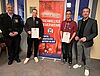 Bürgermeister Thomas Jung mit Carsten Korn und Benedikt Matzke 