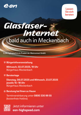 Plakat Internetausbau Meckenbach