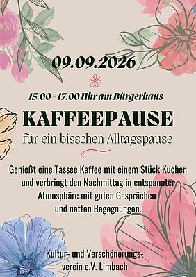 Plakat Kaffeepause Limbach