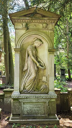 Gedenkstätte auf dem Ehrenfriedhof im Deutsch-Franz. Garten