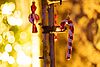 Goldener Weihnachtsbaumschmuck