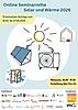Plakat Online-Reihe Solar und Wärme 2026