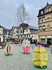 Ostereier-Dekoration auf dem Kirner Marktplatz