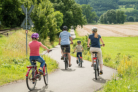 Radfahrer an der Nahe