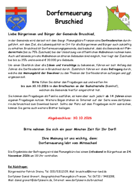 Schreiben Dorferneuerung