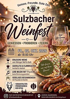 Plakat Weinfest Kirn-Sulzbach