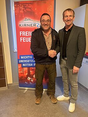Bürgermeister Thomas Jung mit Siegmund Matzke 