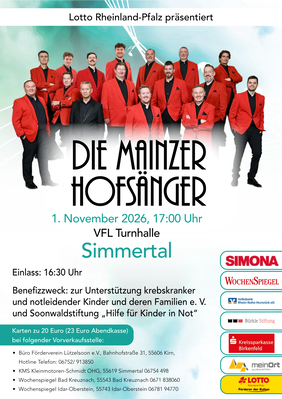 Plakat Mainzer Hofsänger