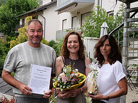 Ehrung Familie Nees zu 25 Jahre Jubiläum Vermietung