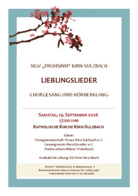 Plakat MGV Frohsinn