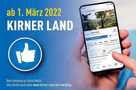 Hinweis auf Social Media News-Blog im Kirner Land ab dem 1. März 2022