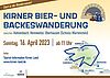 Plakat Kirner Bier- und Backeswanderung am 16. April 2023