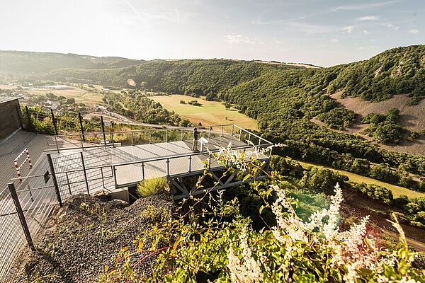Blick auf den Nahe-Skywalk in St. Johannisberg