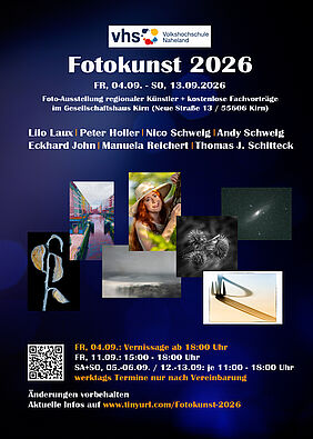 Plakat Fotokunst 2026 der VHS