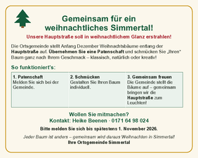 Aufruf Patenschaft Weihnachtsbäume in Simmertal