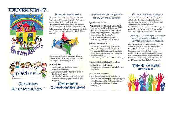 Flyer des Fördervereins